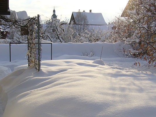 Unsere Terrasse im Winter 2006